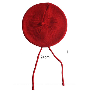 Bonnets avec logo personnalisé, béret de peintre en acrylique léger <span class=keywords><strong>tricot</strong></span>é, texture douce, style minimaliste pour petites filles, chapeaux d'hiver - Product Image 2