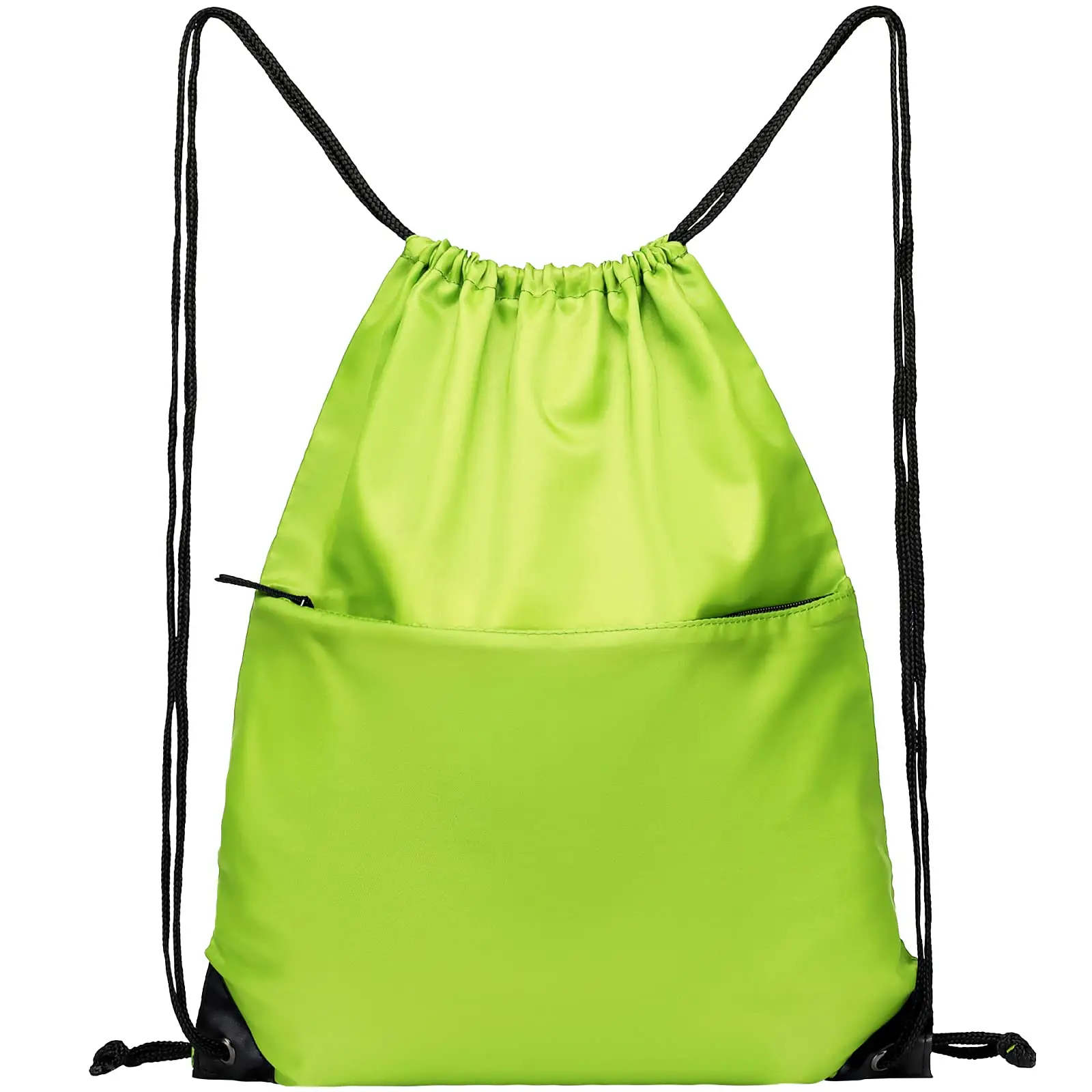 Sac à cordon personnalisé, sac à cordon de serrage de taille personnalisée, grand sac à cordon vert durable, vente en gros d'usine