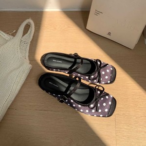 Mary Jane Flat Mules Square Toe Polka Dot <b>Bow</b> Detail Summer Women's Clogs - Product Image 4
