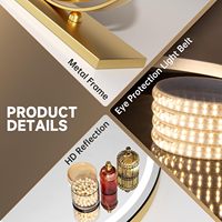 Miroir de maquillage LED rond rotatif à 360 degrés pour le bureau