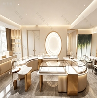 Vitrine à bijoux en verre haut de gamme, comptoir de présentation personnalisé avec éclairage LED, mobilier de magasin de bijoux, design pour bijouterie