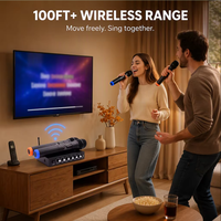Système de microphone sans fil pour karaoké et home cinéma, idéal pour barre de son TV, PC et soirées en famille