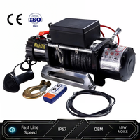 Treuil électrique sans fil à commande à distance, puissance de remorquage élevée, frein automatique, vitesse rapide, 12v 24v pour SUV, camion tout-terrain, remorque