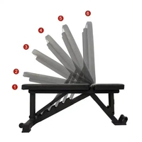Banc d'haltères réglable et multifonctionnel Équipement de gymnastique avec haltères et supports