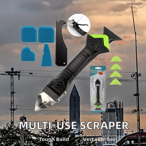 Spatule en silicone durable avec tête en acier inoxydable, outil manuel multifonction de qualité industrielle pour joint de colle de verre - Product Image 2