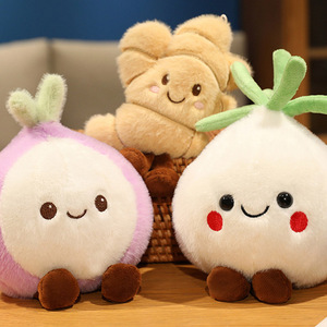 Peluche all'ingrosso a forma di verdure dei cartoni animati: adorabili cuscini in peluche a forma di <span class=keywords><strong>aglio</strong></span>, zenzero e cipolla, simpatici giocattoli in peluche a forma di verdura per il comfort - Product Image 5