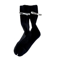 Chaussettes à nœud en cuir de soie cristalline à usage quotidien pour femmes avec logo pour le printemps et l'été