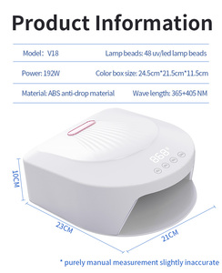 Machine de photothérapie professionnelle sans fil 192W pour <span class=keywords><strong>manucure</strong></span>, <span class=keywords><strong>appareil</strong></span> de séchage rapide du <span class=keywords><strong>gel</strong></span> pour ongles, lampe à ongles pour salon - Product Image 6