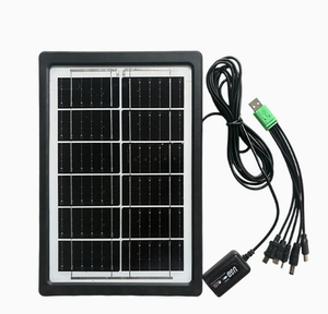 Panneau solaire monocristallin portable Xinyang, petite puissance 3W 6V, charge directe USB, système domestique, tout noir, efficacité 22,7%, plastique - Product Image 1