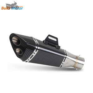 Bulls moteur modifié échappement Double sortie moto silencieux d'échappement <span class=keywords><strong>course</strong></span> évasion universel Knalpot Auspuff - Product Image 3