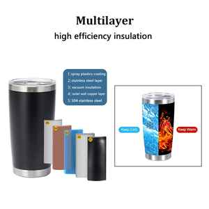 Gobelets à café personnalisés en acier inoxydable de 20 oz, gobelets isothermes sous vide, tasses à café de camping personnalisées, mini gobelets - Product Image 6