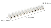 Bloc de jonction IGERCN de haute qualité 30A, 12 voies, basse tension, bande de distribution électrique en plastique rouge, matériau PA