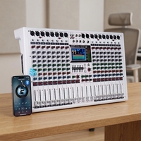 Console de mixage audio professionnelle 16 canaux avec 99 effets numériques DSP, contrôleur DJ, console de mixage audio pour spectacles sur scène, concerts en direct