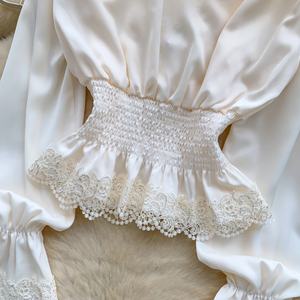 Camicette <span class=keywords><strong>Vintage</strong></span> a Maniche Lunghe con Scollo a V per l'Autunno, Camicie con Paillettes, <span class=keywords><strong>Top</strong></span> Retrò per Donna, Abbigliamento Femminile all'Ingrosso - Product Image 6