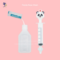 CE/ISO13485, vert/blanc, dessin animé panda, buse en caoutchouc souple anti-odeur, spray nasal salin, irrigateur pour bébés, 10 ml