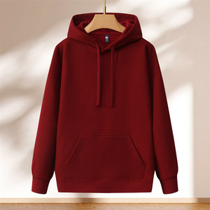 Sweat-shirt à capuche vert foncé, doublure polaire, tissu épais, vêtements de travail pour usage professionnel - Product Image 2