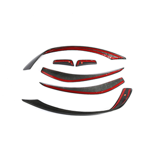Ailerons d'aération de pare-chocs avant en fibre de carbone pour Mercedes Benz <span class=keywords><strong>W176</strong></span> A45 AMG A200 <span class=keywords><strong>A250</strong></span> <span class=keywords><strong>Sport</strong></span> 2013 - 2015 6 pièces/ensemble - Product Image 5