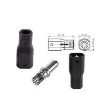 Connecteur SH4.0U-F/M nickelé 4,0 mm avec gaine noire, version soudable, prise haute intensité