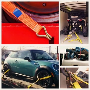 LC500daN 25mm 5m 고품질 폴리에스터 웨빙 스트랩 래칫 타이 다운 더블 J 훅 및 스틸 버클 포함 - Product Image 6