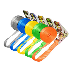 Sangle d'arrimage à cliquet robuste avec crochet zingué pour camion, moto, remorque – Sécurisation du chargement - Product Image 1