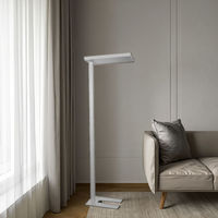 Lampe sur pied moderne en aluminium à LED, hauteur réglable, 4000K, commande tactile, CRI 98, 5000 lumens, abat-jour blanc, lampe sur pied pour hôtel