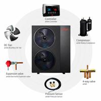 Chauffe-eau à pompe à chaleur DC Inverter SPRSUN Wifi, haute efficacité A+++, 15,5 kW, R290, avec sortie max. 75°C