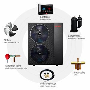 <span class=keywords><strong>Calentador</strong></span> <span class=keywords><strong>de</strong></span> Agua <span class=keywords><strong>con</strong></span> Bomba <span class=keywords><strong>de</strong></span> Calor Inverter DC R290 <span class=keywords><strong>de</strong></span> 15.5kw, Alta Eficiencia A+++ y Control Wifi SPRSUN, <span class=keywords><strong>con</strong></span> Salida Máxima <span class=keywords><strong>de</strong></span> 75C - Product Image 4