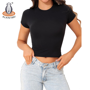 Maglietta termica a girocollo in Alxin da <span class=keywords><strong>donna</strong></span> canottiera autunnale di moda con abbigliamento comodo traspirante - Product Image 6