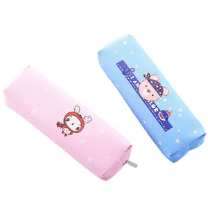 BECOL Simple Design Creative Cartoon Pen Bag Cute School Stationery PU Leather Pencil Pouch Lovely Pencil Case for Kids