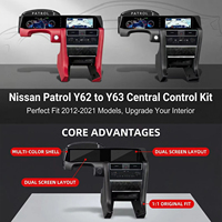 Navihua Nouveau Design 24.6'' Autoradio Android GPS DSP Multimédia Carplay Unité de Tableau de Bord Numérique pour Nissan Patrol Y62 QX80 2012-2021
