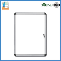 Vitrine métallique verrouillable pour école, bureau, usine, avec 2 clés, prix de gros, tableau blanc effaçable à sec mural SC05