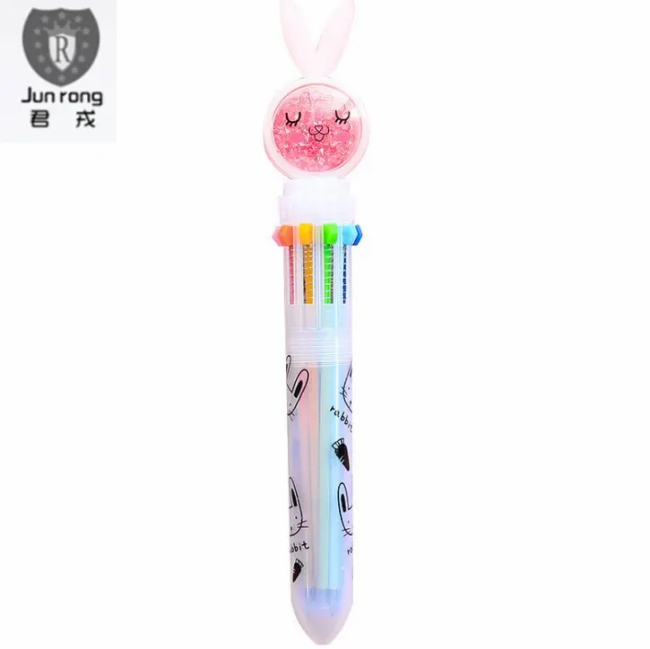 Bolígrafo De Bola kawaii para niña, bolígrafos de Navidad de 6 colores, caneta multicolor
