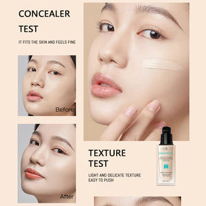 GR Flüssige Foundation Kosmetik Langanhaltend Wasserfest Matt Volle Abdeckung Helle Dunkle Farbe Aufhellende Creme Foundation Make-up - Product Image 2