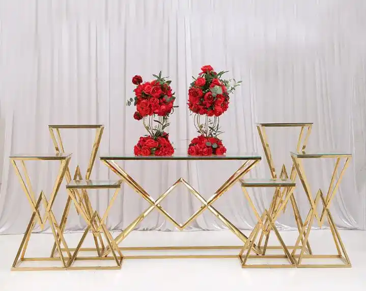 Нержавеющая сталь Золотой Null консольный стол с закаленным стеклом верхней части гостиной высокие стол для прихожей для дома, отеля,