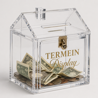 Boîte de dons en acrylique personnalisée TERMEIN, boîte de collecte en forme d'arche, boîte de charité Judaica en Lucite, Pushka