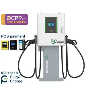 30kW 60kW壁盒V2G DC快速电动汽车充电器OEM CCS双向电动汽车充电站