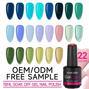 OEM ขายส่ง ยาทาเล็บเจลยูวีแอลอีดี 15 มล. 22 สี รับทำโลโก้แบรนด์ส่วนตัว ลอกออกง่าย สำหรับร้านทำเล็บและความงาม - Product Image 1