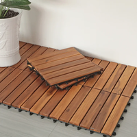 Expédition gratuite aux États-Unis, prix d'usine, terrasse en bois massif carré en acacia à 4 lattes, finition lisse, 18 mm, bois d'extérieur