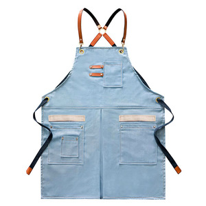 ผ้ากันเปื้อนผ้าใบพิมพ์ลายโลโก้ตามสั่งชุดเครื่องแบบเชฟผ้ากันเปื้อนสำหรับช่างตัดผมผ้าเดนิมสำหรับ<span class=keywords><strong>ร้าน</strong></span>เค้กนมชา - Product Image 4