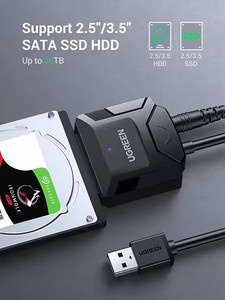 Cable <span class=keywords><strong>Adaptador</strong></span> UGREEN CR108 <span class=keywords><strong>SATA</strong></span> <span class=keywords><strong>a</strong></span> <span class=keywords><strong>USB</strong></span> 3.0, Convertidor de <span class=keywords><strong>Disco</strong></span> Duro <span class=keywords><strong>SATA</strong></span> de <span class=keywords><strong>3.5</strong></span> y 2.5 Pulgadas, Compatible con UASP con Puerto de Carga - Product Image 5