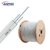 Câble de dérivation FTTH intérieur/extérieur à 2 brins G657A 1550nm Câbles de communication à fibre optique pour réseau FRP KFRP Fil d'acier utilisé