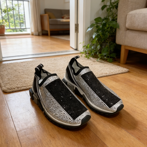 Zapatos Casuales de Lujo con Diamantes para Hombre, con Tela Elástica para un Calzado Cómodo, y Zapatos para Caminar para Mujer - Product Image 2