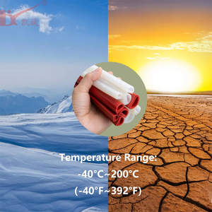 ซีลยางซิลิโคนรูปตัว E ทนความร้อนสูง (-65-250 องศาเซลเซียส) ความแข็งแบบ Shore A 50-85 สำหรับขอบประตูเตาอบและตู้เย็น - Product Image 4