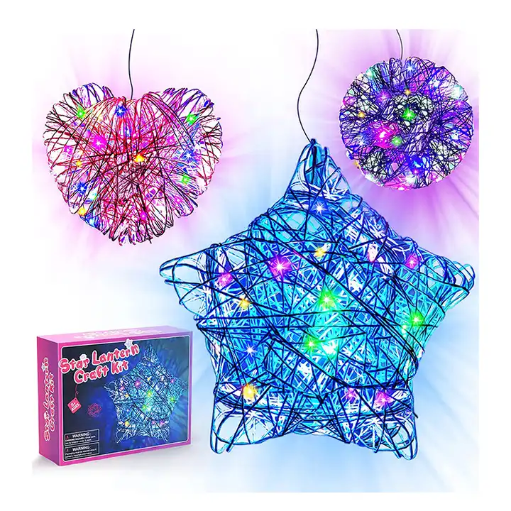 Crafts Art Kit for Kids,3D String Art Kit with Glowing Heart and