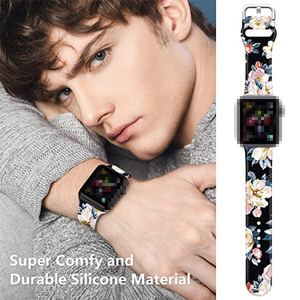 Bracelets de montre IWatch en silicone souple respirant à libération rapide, imprimés de dessins animés mignons, personnalisés, directement de l'usine, pour les séries 8 7 6 5 - Product Image 5