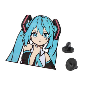 Prodotti di animazione all'ingrosso <span class=keywords><strong>Miku</strong></span> ragazze Figure perni in lega di metallo cartone animato Anime spilla spilla distintivo sacchetto di stoffa decorazione regalo - Product Image 6