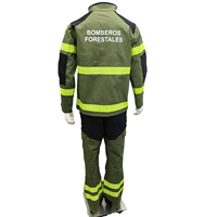 Combinaison de pompier forestier, veste et pantalon softshell haute visibilité réfléchissants 300g/m2 205g/m2, vêtements de travail pour intervention incendie, logo personnalisé