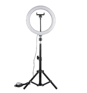 26厘米/10英寸视频直播灯光可调光LED自拍环形灯摄影灯环形灯