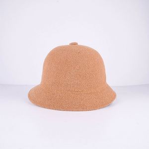 Sombreros de Pescador de Lana Unisex de Moda al por Mayor, Sombrero de Pescador Suave de Felpa, Sombrero de Cubo con Logotipo Bordado Personalizado para Adultos, Cuatro Estaciones - Product Image 4