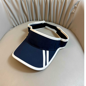 Visière de tennis blanche avec bordure verte, respirante, pare-soleil, unisexe, chapeau de sport d'extérieur - Product Image 4